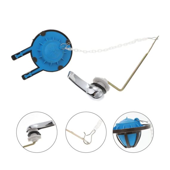 Toilettenreparatur-Set 10-teiliges WC Reinigungsset mit universellem Toilettengriff Ersatzteilen für Toilettenspülhebel WC-Griffteil Toilettenklappe und Wassertank