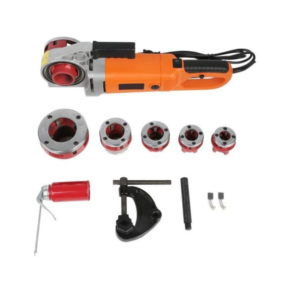 Elektrischer Gewindeschneider 2300W mit tragbarer Rohreinfädler-Funktion inklusive 6 Matrizen für 1/2 bis 2 Zoll Gewinde