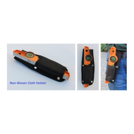 Magnetische Profi-Wasserwaage mit Fräs-V-Nut-Basis 254 cm Länge 5 Seltenerdmagneten für sicheren Halt Druckguss-Magnet-Torpedo-Wasserwaage 250 mm inklusive Holster