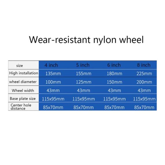3 4 oder 5-Zoll Industrie-Lenkrollen aus weißem Nylon - Starke Drehung universelle Bremse und einfache Installation (4 Zoll Richtungsfunktion