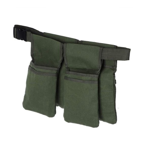 Multifunktionale 7-Taschen Werkzeugtasche aus Segeltuch für Holzbearbeitung und Landschaftsbau - Wasserdichte Hüftgurt-Tasche