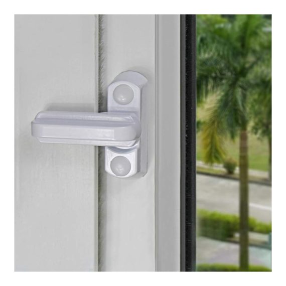 Vier weiße Metall-Vorhängeschlösser für Fenster - Sicherheitsschlösser-Set für Türen Haussicherheit und UPVC/PVC - Ersatzschlösser für verschiedene Türen
