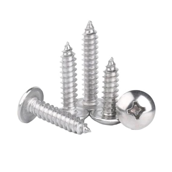 Edelstahl Selbstschneidende Maschinenschrauben M3x35mm 50 Stk. - Rundkopf-Kreuzschlitz Maschinenbefestigung Silber