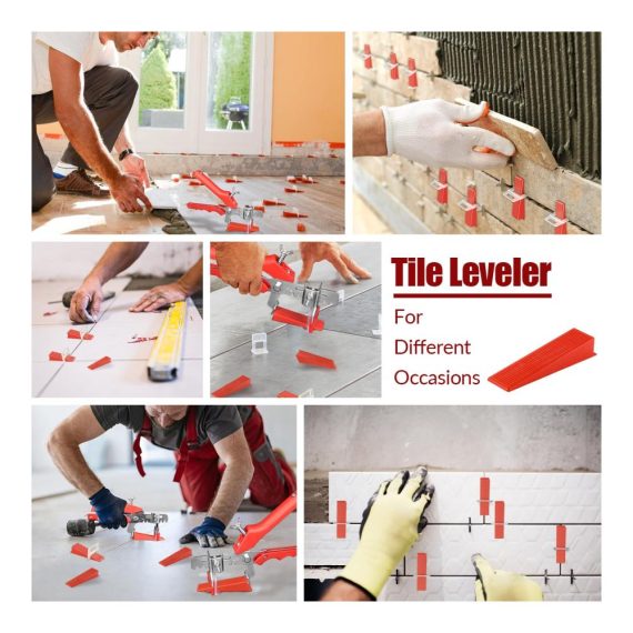 Nivellierset Fliesenkeile 601 Stück mit Zange - Perfektes Fliesen Nivelliersystem für Wand- und Bodenfliesen inklusive 3mm Zuglaschen und Flieseneinsätze