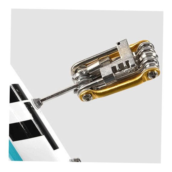 Fahrradreparaturwerkzeug-Set 2-teilig Multifunktionaler Werkzeugbeutel mit 11-in-1 Heimtrainer-Fahrrad-Tools Rennrad-Reparaturkit inklusive t25 Schlüssel