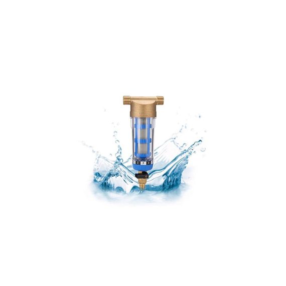 Wasserhahn Einbau Wasserfilter - Wiederverwendbarer Spin-Down-Sedimentfilter für Brunnenwasser mit 3/4 Zoll Außengewinde