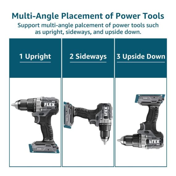 Robuste Werkzeughalterung Ständer-Set für Makita 18V Elektrowerkzeuge Bohrer und Batterien – Wandmontage mit 32 Schrauben Blau für die perfekte Werkstattorganisation