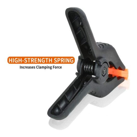 20 Mini Federklemmen DRERIO - Schwarze Nylon Spannklemmen für Fotografie Foto Studio Handwerk Garten und Terrasse - Hochleistungs-Frühlings-Klemmen für vielseitigen Einsatz
