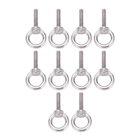 10 Stück Augenbolzen Ringschrauben aus 304 Edelstahl M6x25 Hebe-Rundring-Schraubverschluss für sichere Anschlüsse ideal für Strom und Stahl