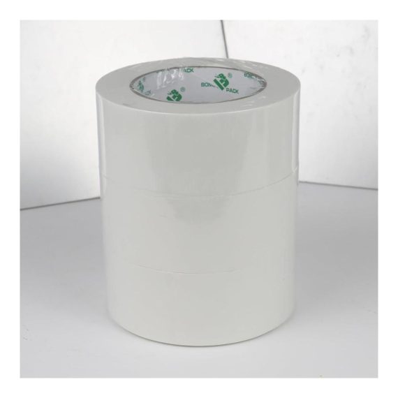 Panzertape BOMEI PACK - Extra starkes Reparaturband 32m x 48mm Weiß 3 Rollen - Wasserdicht innen & außen gewebeverstärktes Klebeband