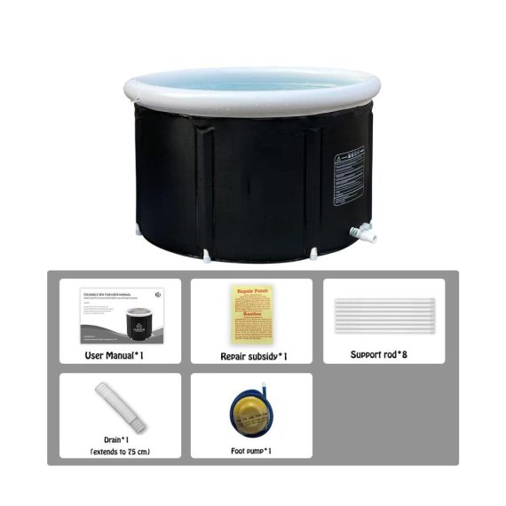 Tragbare Eisbad-Whirlpool-Badewanne Kalte Tauchtherapie für Sportler (89 cm x 55 cm
