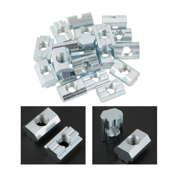 Verzinkte T-Nut-Schiebemutter aus Kohlenstoffstahl für Aluminiumprofile - M8 (Nationaler Standard 40 Typ