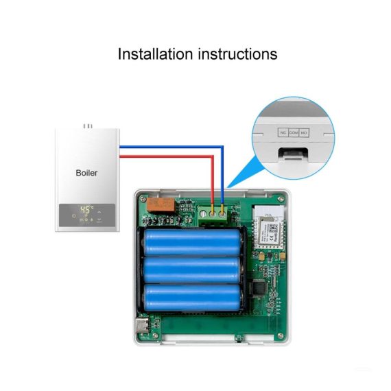 Programmierbares Smart Thermostat - Zigbee Technologie Batteriebetrieben Wandmontage LCD Display APP Steuerung