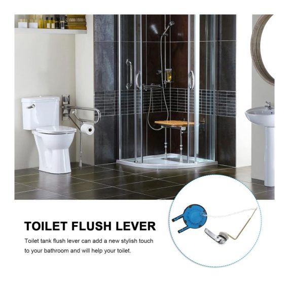 Reinigungssets 8-teilig Universal-Toilettenschlüssel Tankhebel-Austausch WC-Griff-Set für Toilettenklappe modernes Design Kunststoffersatz