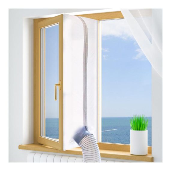 Fensterabdichtung 400cm für Mobile Klimageräte - Effektive Fensterdichtung für Klimaanlagen - Klimaanlage Fensterabdichtungssystem für optimale Raumkühlung