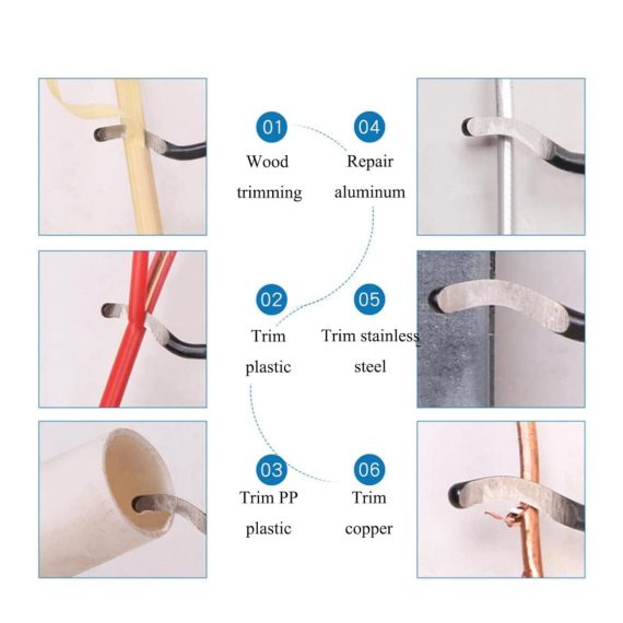 Entgrater DAWENHA 20 Edelstahl Klingen für Metall Kunststoff Kupfer PVC Eisen - Universelles Werkzeug mit Metallgriff BS1010 Ersatz-Entgratungsmesser