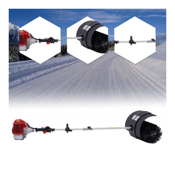 Benzin Schneefräse 52CC mit 2-Takt Motor - Effiziente Motorbesen Kehrmaschine und Schneeschieber