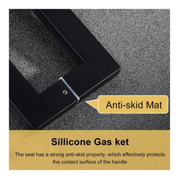Edelstahl Türgriff-Sets für Schiebe-Scheunentür Duschtür Studio-Glas-Push-Pull-Tür – mattschwarze Oberfläche gewerbliche Nutzung Glastore/Holztore – 438 cm/172 Zoll Größe