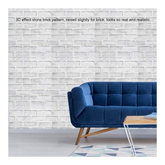 10M 3D Stone Brick Wallpaper - Modernes dekoratives Wandbild für Zuhause Café & Bar