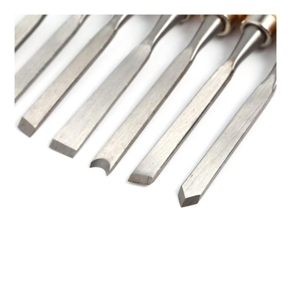 Holz Schnitzwerkzeug Set - 12-teiliges Hohlbeitel und Stechbeitel Set aus Hochgeschwindigkeitsstahl mit Aufbewahrungstasche - Ideal für Holz Drechselarbeiten perfekt für Anfänger und Profis