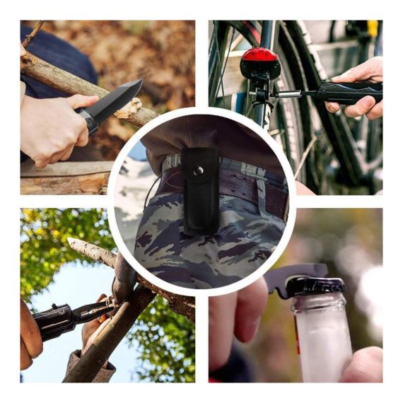 Multifunktionales ORSIFOW Taschenmesser 13-in-1 Multitool mit Zange Klappmesser Dosenöffner Schraubendreher und Mini LED-Taschenlampe – Ideales Camping- und Wanderausrüstungswerkzeug