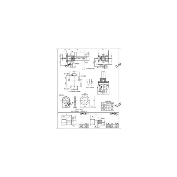 10PCS Dimmschalter Set - Hochwertiger EC16 Encoder für 360 Grad Audio-Codierung 5Pin Griff 20MM Push-Schalter