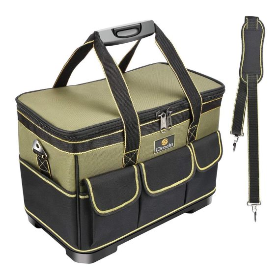 Drado Professional Wasserdichte Werkzeugtasche mit Verstellbarem Schultergurt - Organisieren Sie Ihre Werkzeuge effizient (40 x 23 x 28 cm