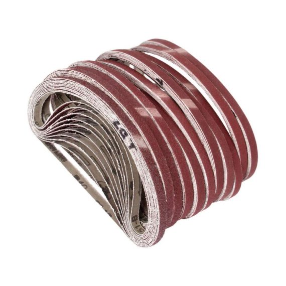 Schleifbänder 10er Set - Premium-Qualität 9x533 mm Schleifband 21x035 Zoll Körnung 40-600 Weiches Tuch Bandschleifer Zubehör - Hochleistungs-Schleifsieb 100er Körnung 533x9 mm