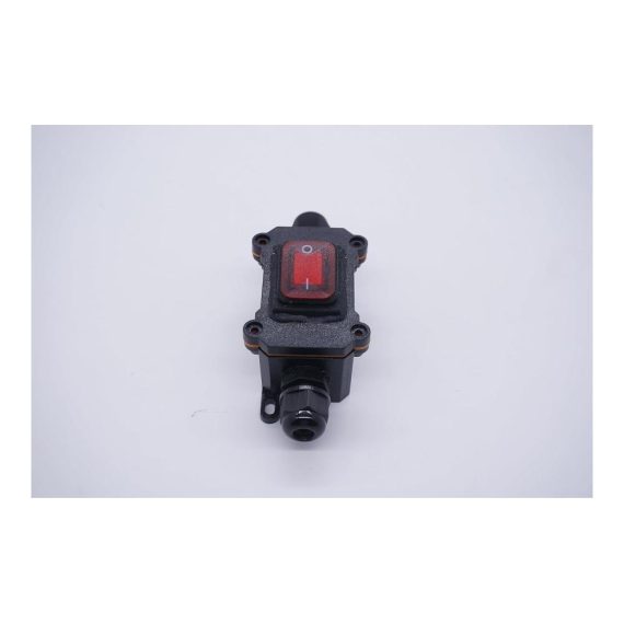 IP67 Wasserdichter Druckschalter - 16A/250V 20A/125V AC DPST 4-poliger Kabelschalter mit LED-Rotlicht für Außeneinsatz