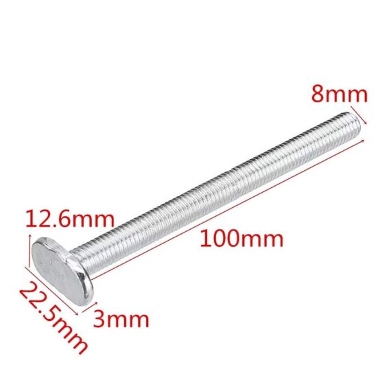 M8 T-Nut-Mutternschrauben Set für präzise Holzbearbeitung – 5 Stück T-Nut-Muttern für 19 x 95 mm T-Track Gehrungsschiene ideal für Tischsägen Router-Tische und mehr