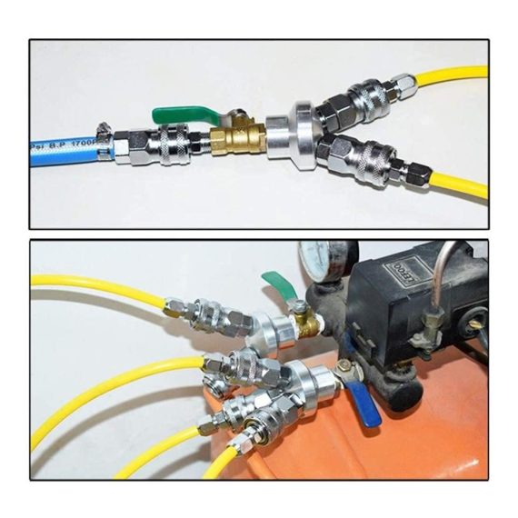 10-teiliges Set 1/4 BSP Schnellkupplungen für Euro-Luftschläuche & Kompressoren - Schlauchverbinder-Armaturen für Druckluftsysteme