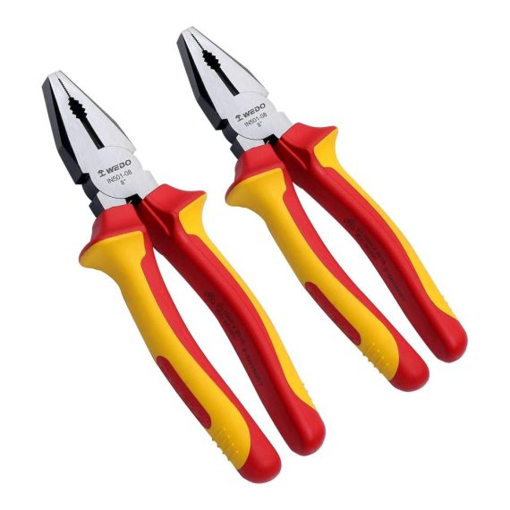 Isolierte Linesman-Zange 152 cm | VDE 1000V Kombizange mit rutschfesten Griffen | HRC 58-63 Backenhärte | Elektriker Seitenschneider für präzise Arbeiten