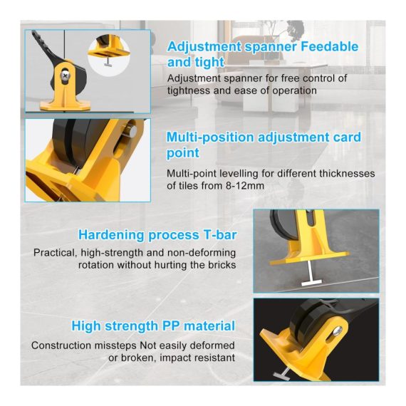 Fliesen Nivelliersystem Set – 60 Stück Fliesenkeile mit 2mm Verlegehilfe inklusive 60 Ersatz Stahlnadeln für Wand- und Bodenfliesen | Carrelage Leveling Zubehör