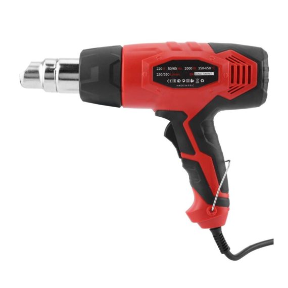 Elektrische Heißluftpistole 2000W mit 4 Düsen 2 Temperaturregelungen (350/650℃) - Ideal für Schrumpfschlauch Embossing Handwerk und Trocknungsfarbe