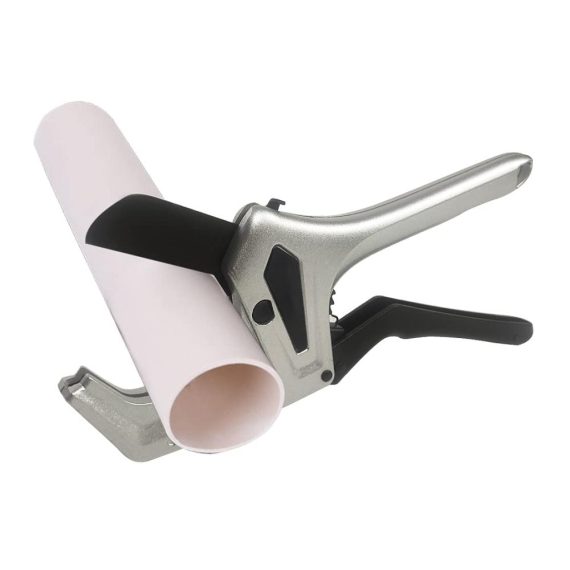 PVC Rohrschneider 75mm - Leitungsschneider für ABS Kabel Trunking PEX - Ratsche Kabel Cutter Werkzeug für präzises Schneiden von Rohren und Schläuchen (Silber 2.95inch