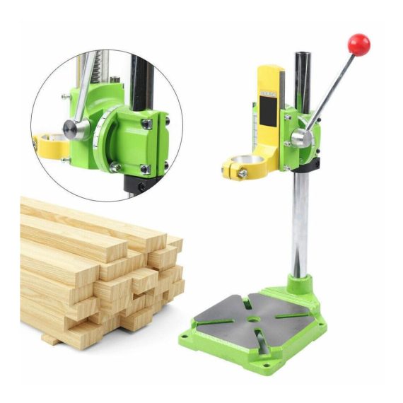 Professioneller Bohrständer 90° drehbare verstellbare Halterung (490mm) für präzises Bohren - Ideal für Heimwerker und Profis maximale Bohrtiefe erreichen