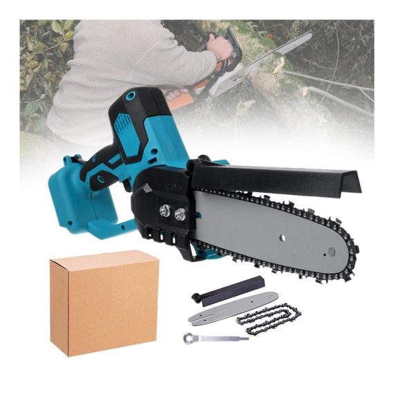 Kompakte 550W Akku-Motorkettensäge | Einhand Mini-Kettensäge für präzises Holzschneiden im Garten | Tragbare Elektro-Einhand-Säge für Strauch- Zweig- und Holzschnitt