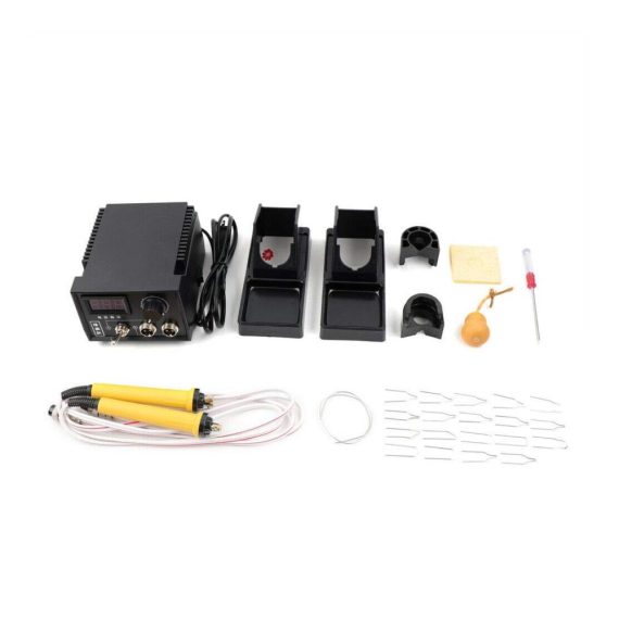 60W Lötkolben Brandmalstation für Pyrographie | Holzbrenner-Set für Holz Leder & Kürbis DIY | Profi Brandmalkolben für präzise Arbeiten