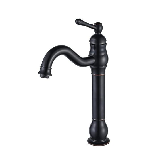 Bidet-Armaturen FWZZQ Wasserhahn Bad Schwarz Retro 360° Schwenkbar - Hochwertige Messing Waschtischarmatur mit Einhebel für Nostalgie Badezimmer