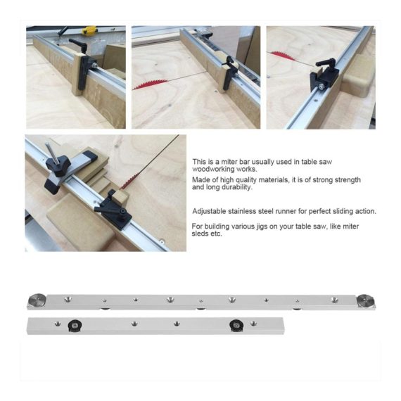 Gehrungsschiene 450mm Aluminiumlegierung für Tischkreissägen - Universale Führung und Anschlagschiene für präzise Holzbearbeitung
