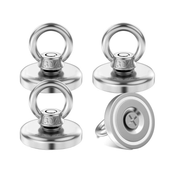 Starke Magnethaken Praktische Lösung für Küchen Garagen und Büros - 4er Set 45kg Tragkraft Klein und Stark Neodym Magnete