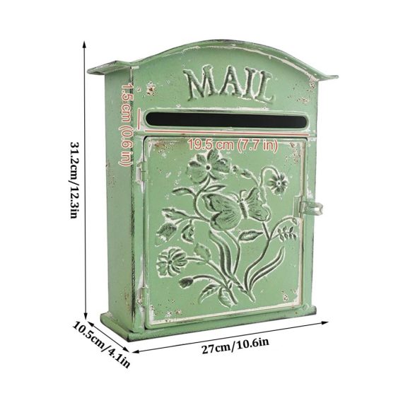 Europäischer Vintage Briefkasten - Rostgeschützter Galvanisierter Stahl für Draußen