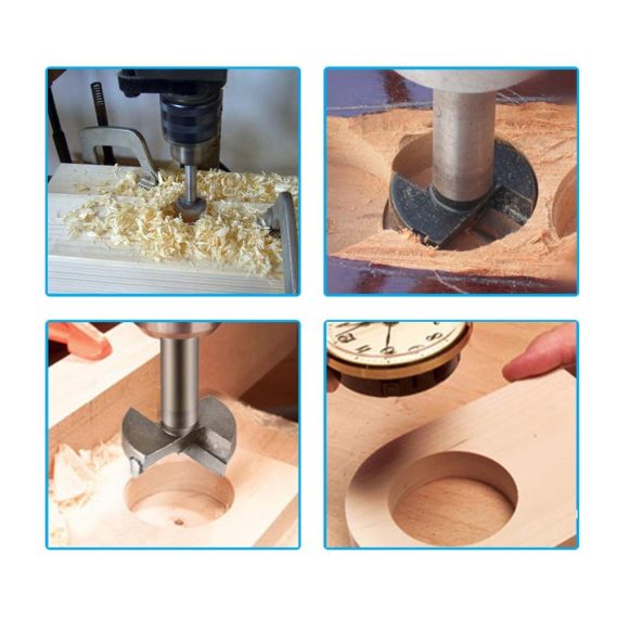 Estmoon 8tlg Forstnerbohrer Satz - Präzises Bohrerset für Holz Astlöcher Dübel und Rundschaftmeißel (20-60mm
