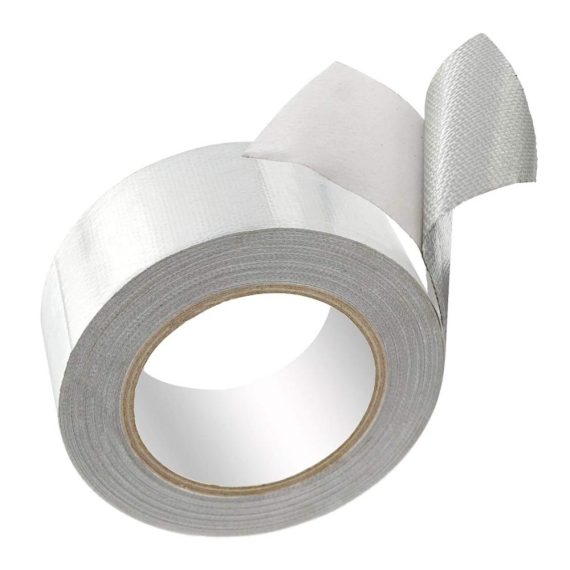 Aluminiumklebebänder 50mmx25m - Selbstklebendes Aluband mit Glasgittergewebe - Thermoshield Hitzeschutz - Temperaturbeständig von -30 bis 120°C