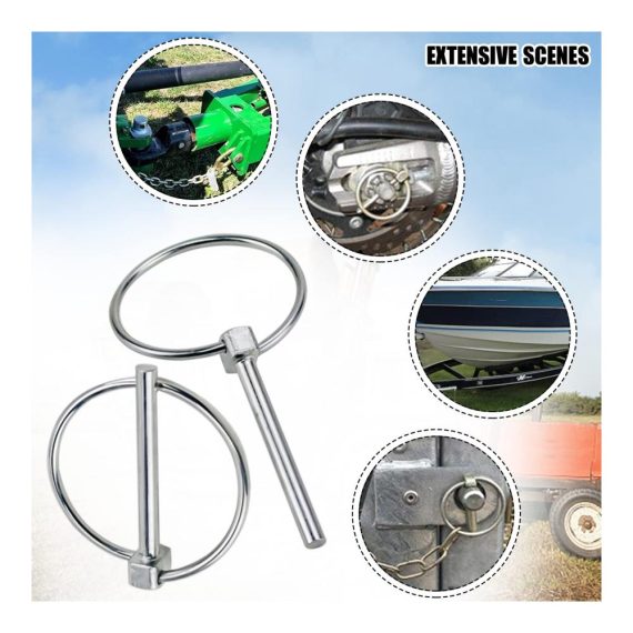 Federstecker & Spezialsplinte 10 Klappsplinte 45mm x 40mm - Galvanisch Verzinkt Anhängerstifte Sortimentskit für Gleis Bauernhof Rasen. Hochwertige Klappstecker für sichere Verschlüsse