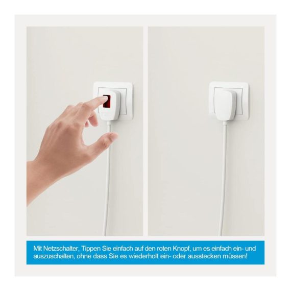 Edelstahl Elektro Heizstab 300W für Badheizkörper - Weißes Heizelement mit Stecker für effiziente Elektroheizungen und Handtuchtrockner