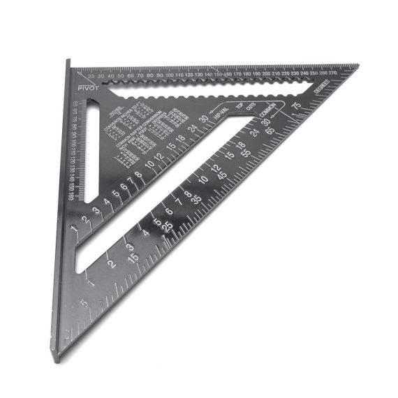 12 Zoll Zimmermannswinkel aus Hochpräzisions Aluminiumlegierung – Metrischer Winkelmesser Dreieck Lineal für Ingenieure und Tischler