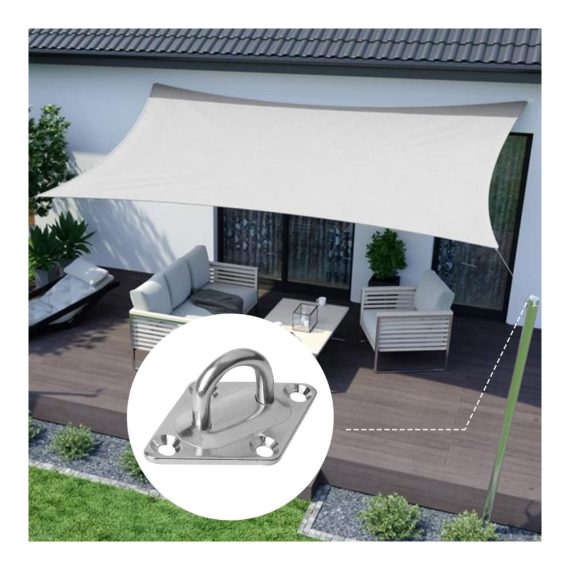 Edelstahl Wandhaken Set - Robuste U-Form Augplatten mit Befestigungshaken für sicheren Halt (12 Stück