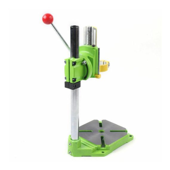 Tischbohrmaschine mit 49cm Bohrmaschinenständer und Schraubstock - Profi Bohrständer 90° drehbar verstellbar und stabil für verschiedene Modelle