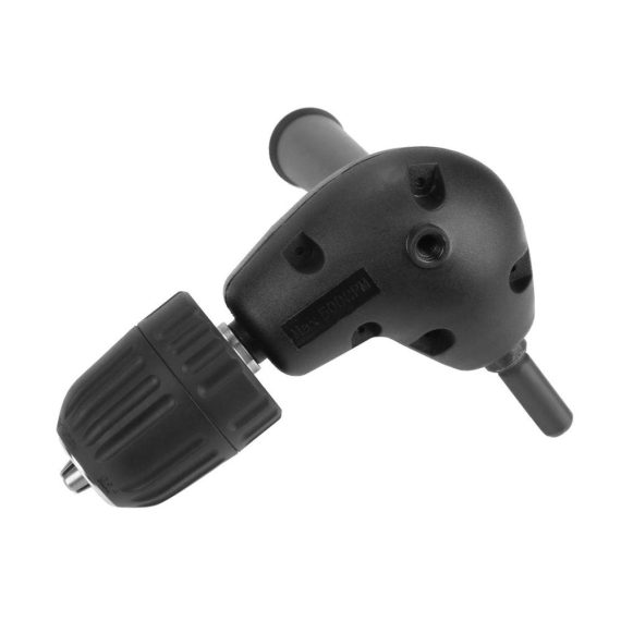 90-Grad Bohrmaschinenadapter 3/8 Zoll Schnellspannbohrfutter - Präziser rechtwinkliger Bohrerzusatz mit 95-mm Rundschaft für effizientes Bohren und optimales Bohrerzubehör